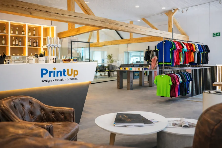 Empfang und Beratung im PrintUp Showroom